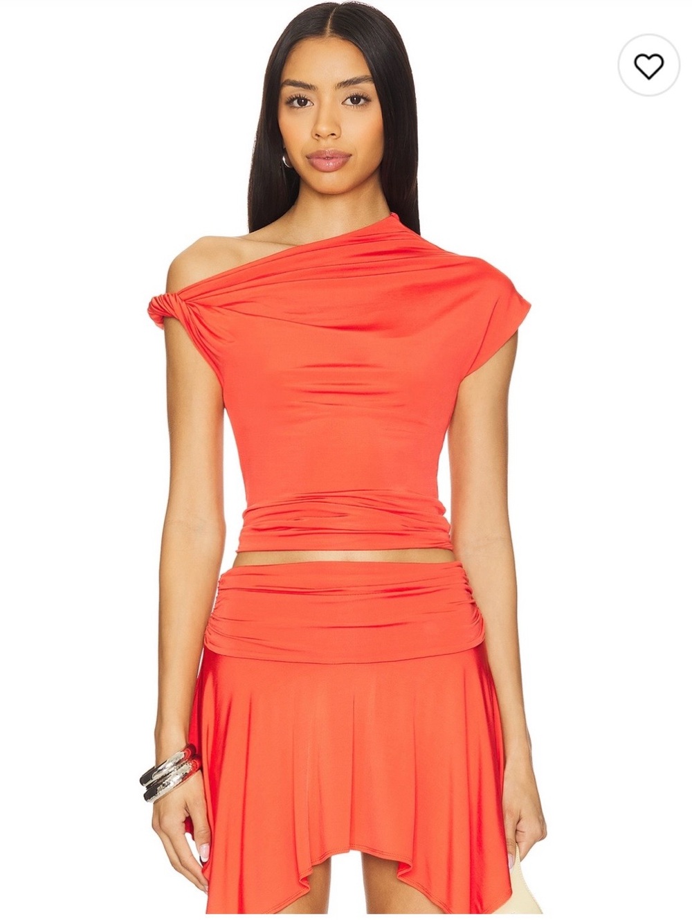 Lovers + Friends One-Shoulder Rowan top Top in melon